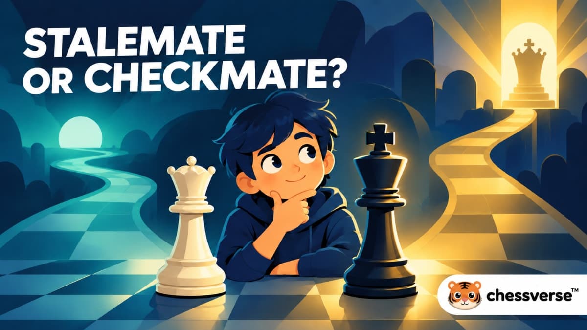 Stalemate vs Checkmate: Compare Two Queen Moves